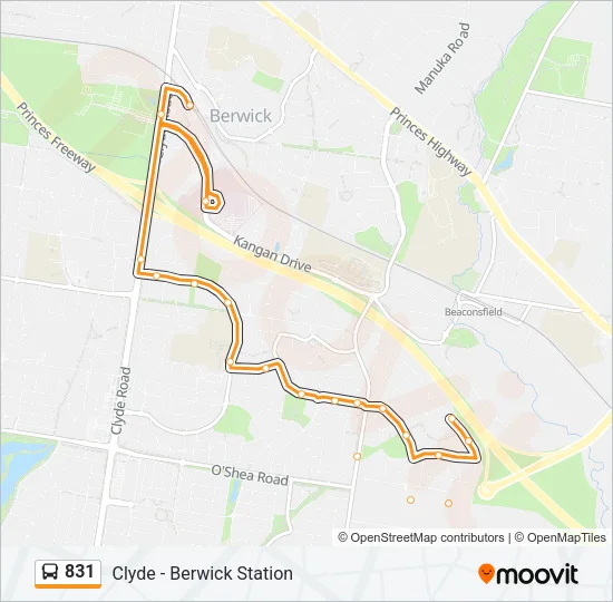 831 Bus Line Map