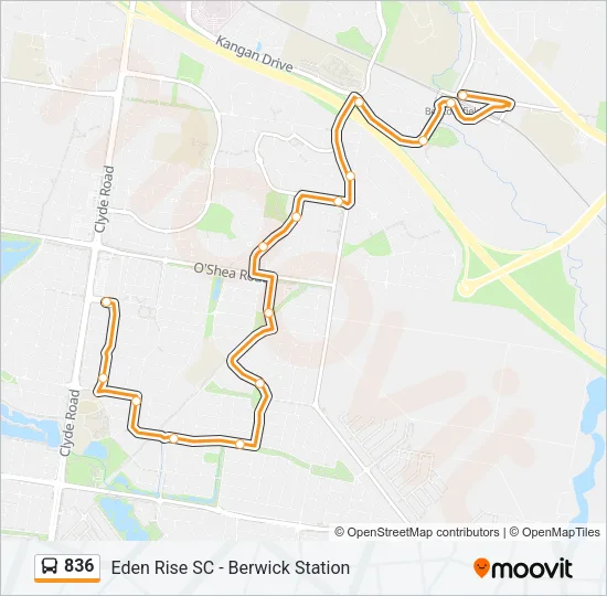 836 Bus Line Map