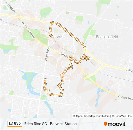 836 Bus Line Map