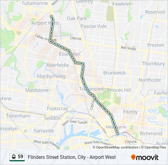 59 tram Line Map