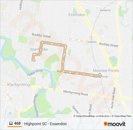 468 Bus Line Map
