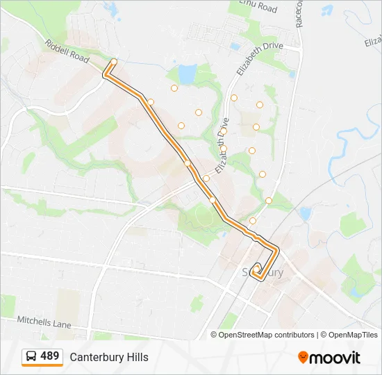 489 Bus Line Map