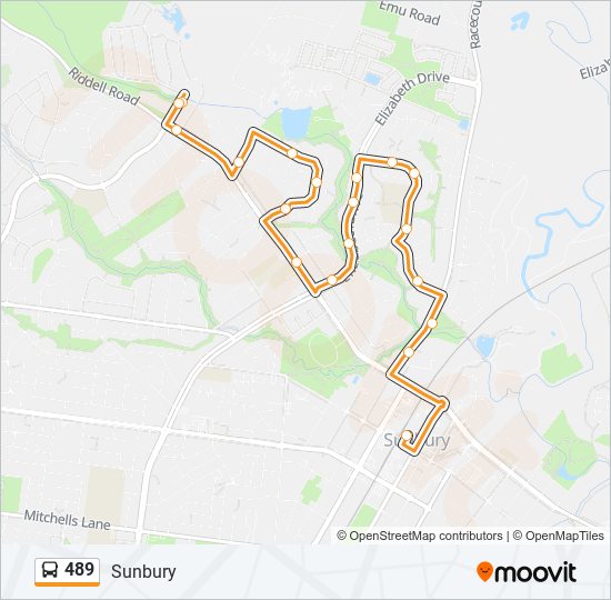 489 bus Line Map