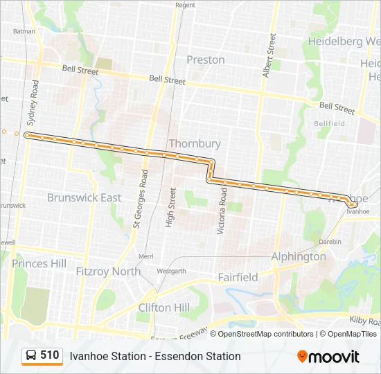 510 Bus Line Map