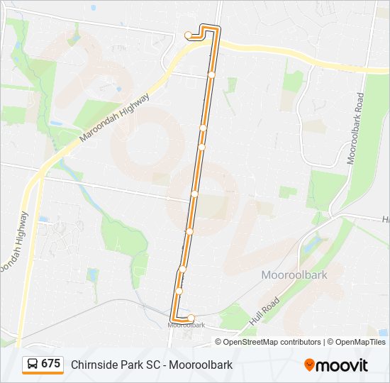 Mapa de 675 de autobús