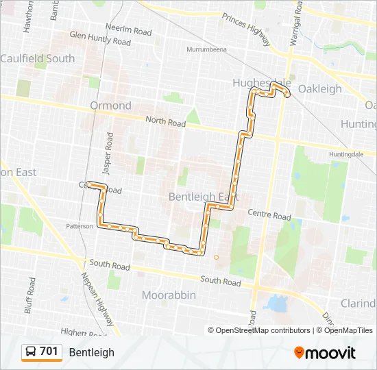 701 Bus Line Map
