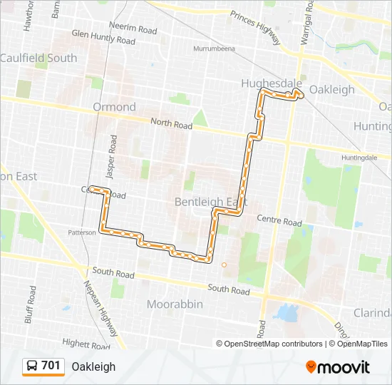 701 Bus Line Map