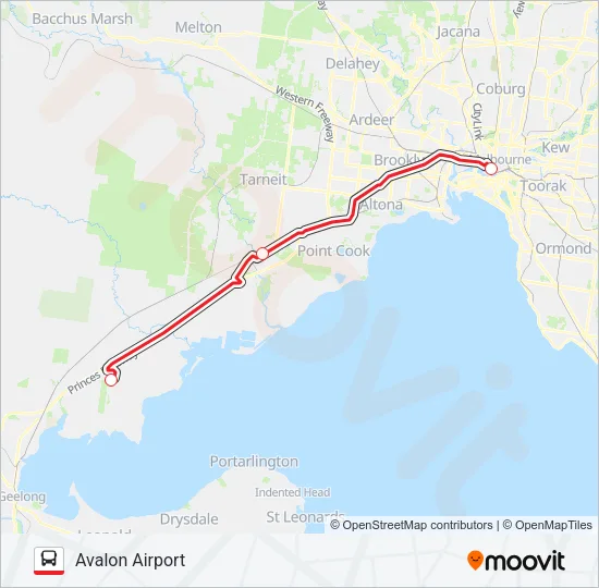AVALON CITY EXPRESS Bus Line Map