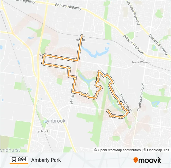 894 Bus Line Map