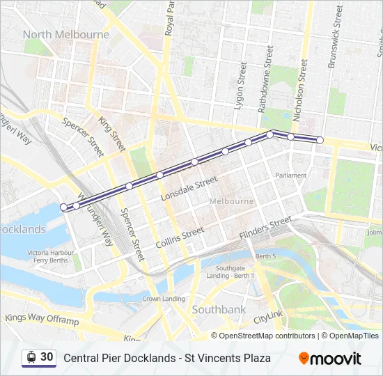 30 Tram Line Map
