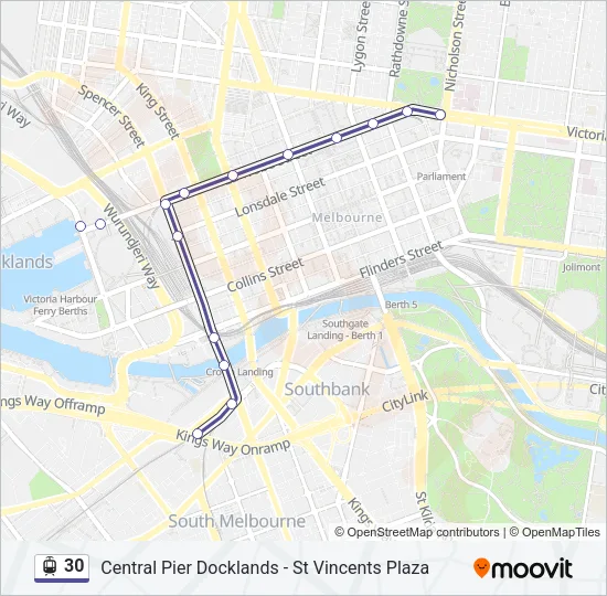 30 Tram Line Map