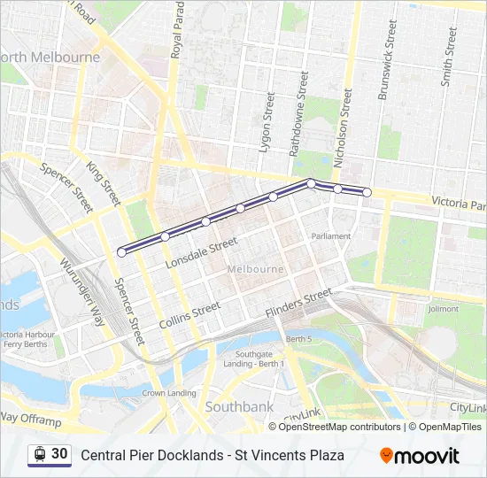 30 Tram Line Map