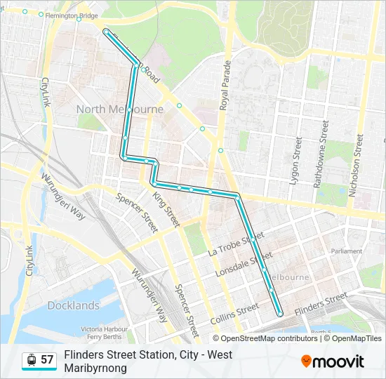 57 Tram Line Map