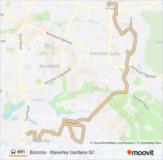 691 bus Line Map