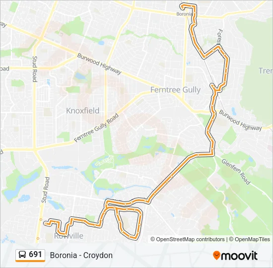 691 Bus Line Map