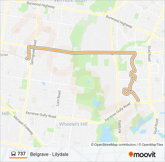 737 Bus Line Map
