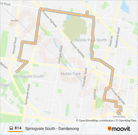 814 Bus Line Map