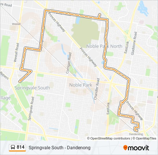 814 bus Line Map