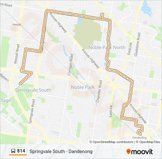 814 Bus Line Map