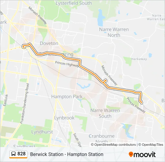 828 Bus Line Map