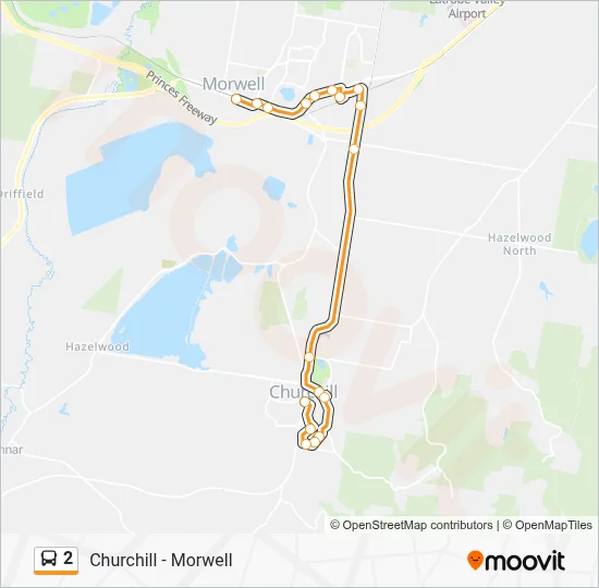 2 Route: Schedules, Stops & Maps - Morwell (Updated)