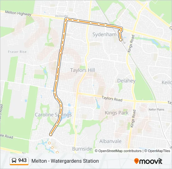 943 Bus Line Map