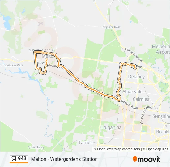 943 Bus Line Map