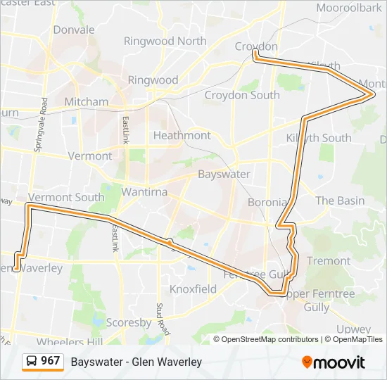 967 Bus Line Map