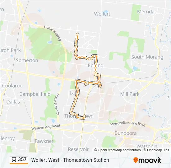 357 Bus Line Map