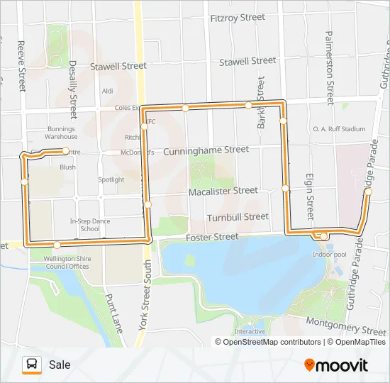 1 Bus Line Map