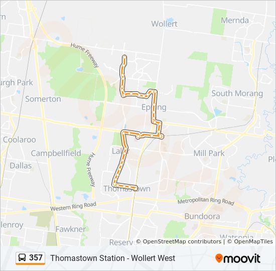 357 Route Schedules Stops Maps Thomastown Station Updated 