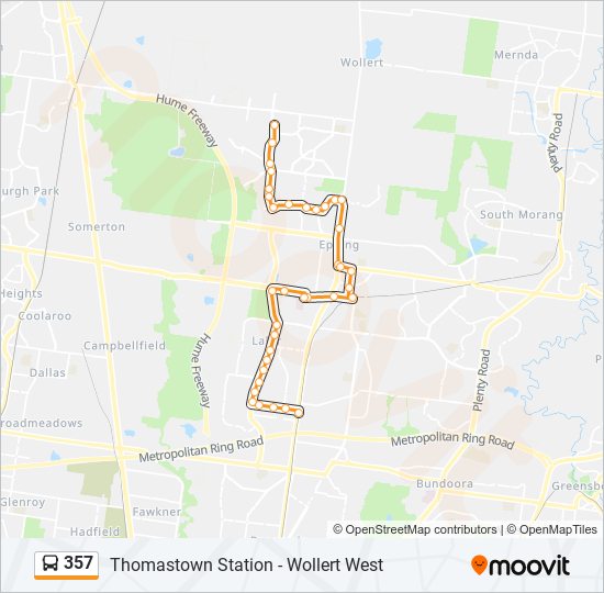 357 Route Schedules Stops Maps Thomastown Station Updated 