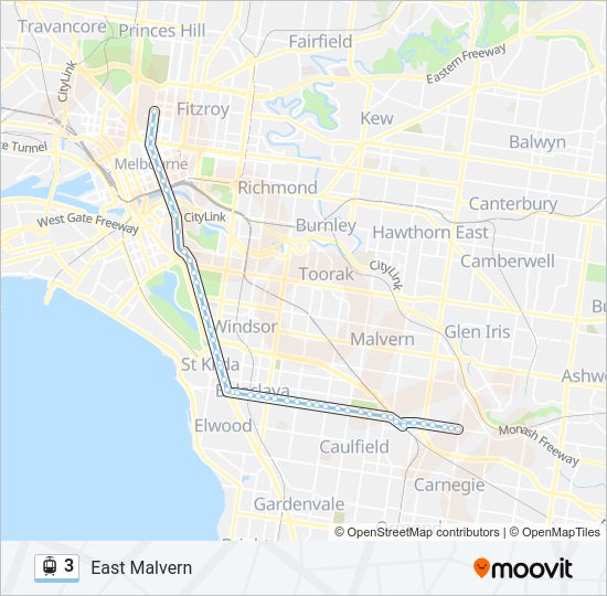 3 tram Line Map