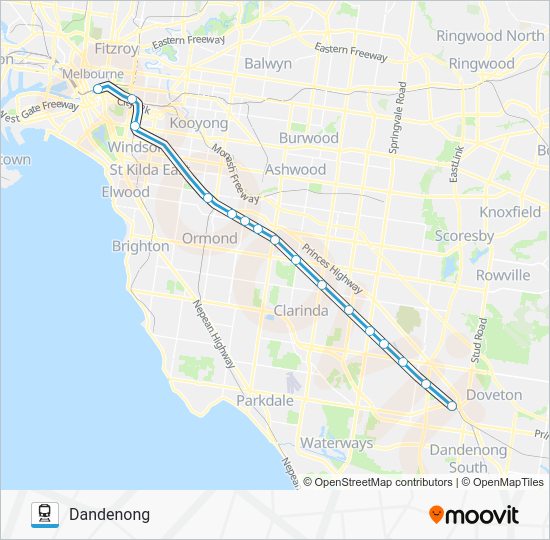 Ptv Train Line PAKENHAM Route: Schedules, Stops & Maps - Dandenong (Updated)