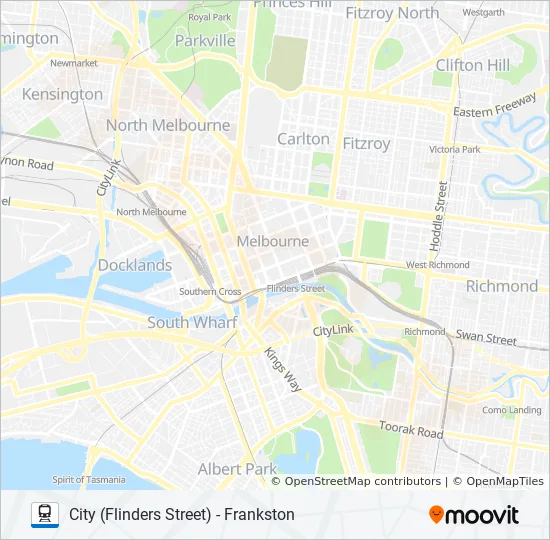 Frankston Train Line Map Frankston Route: Schedules, Stops & Maps - City Center (Updated)