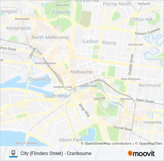 Cranbourne Train Line Map Cranbourne Train Line Map - City Center