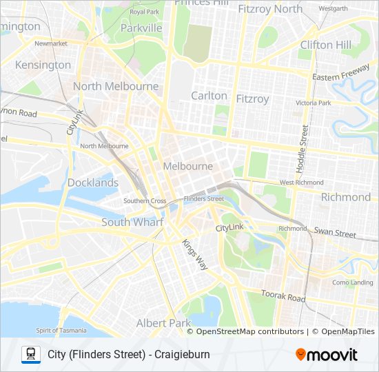 Craigieburn Train Line Map Craigieburn Route: Schedules, Stops & Maps - City Center (Updated)