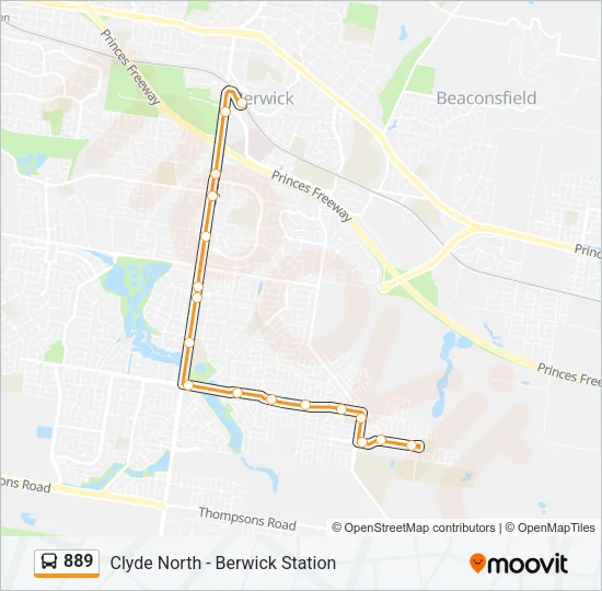 889 Bus Line Map