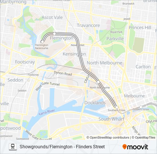 FLEMINGTON Train Line Map