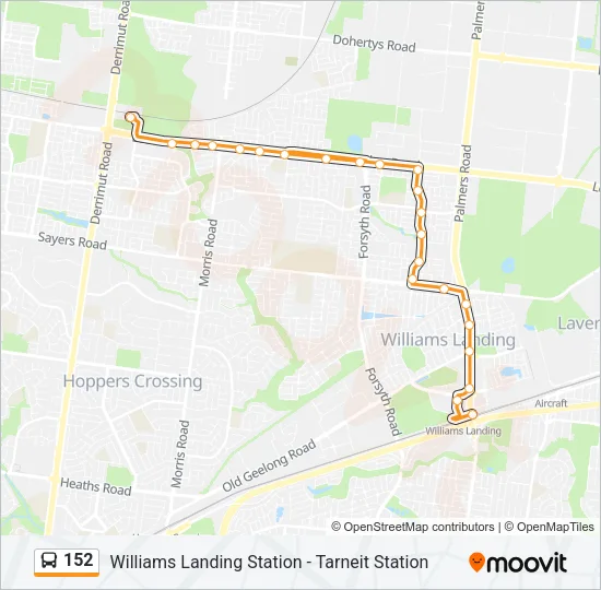 152 Bus Line Map