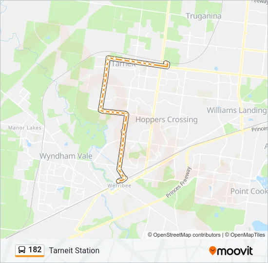 182 Bus Line Map