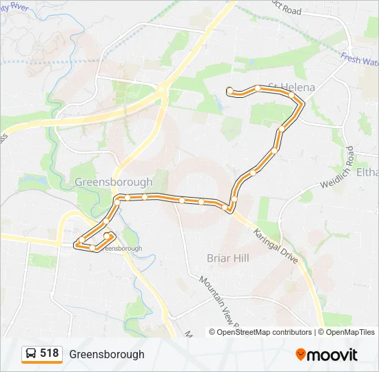 518 Bus Line Map
