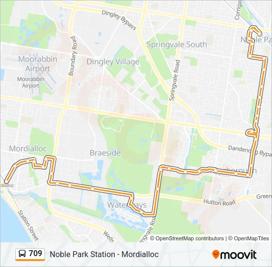 709 Bus Line Map