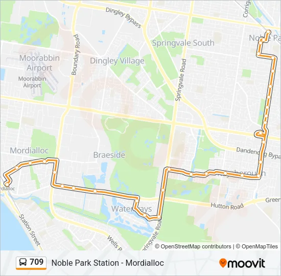 709 Bus Line Map