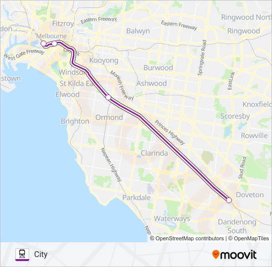 PAKENHAM Train Line Map