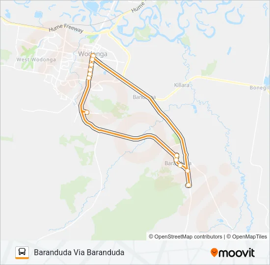 B Bus Line Map