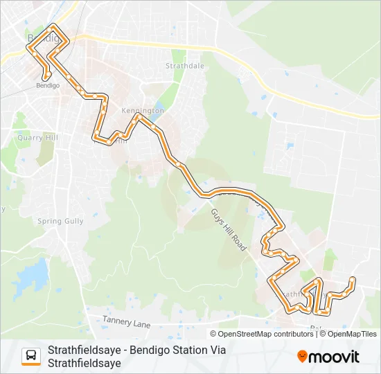 70 Bus Line Map