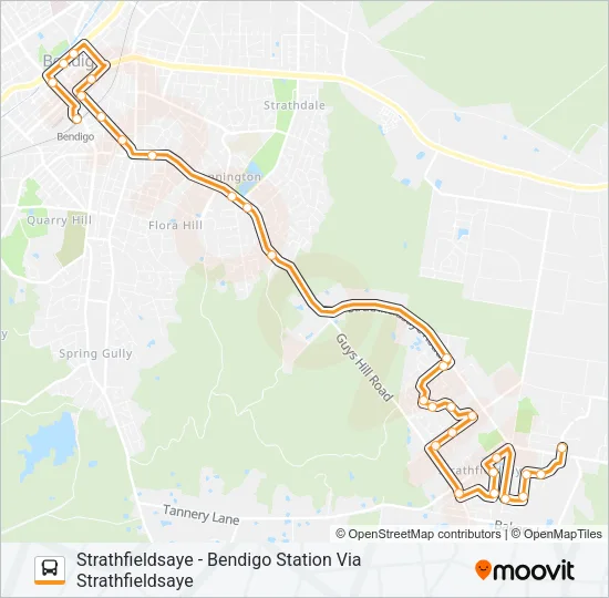 70 Bus Line Map
