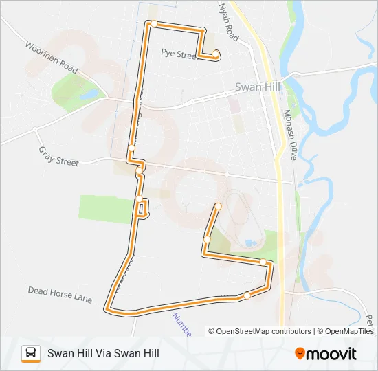SOUTH - SCHOOLS AM Bus Line Map