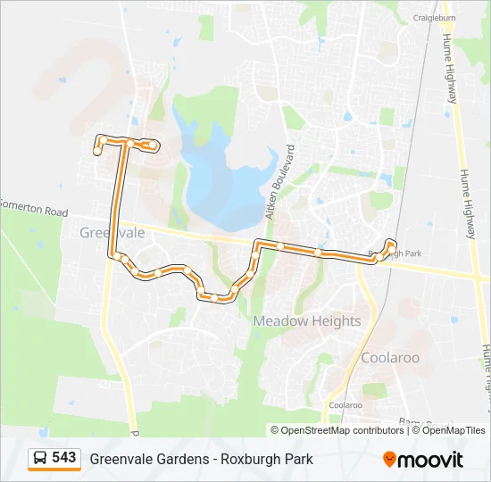 543 Bus Line Map